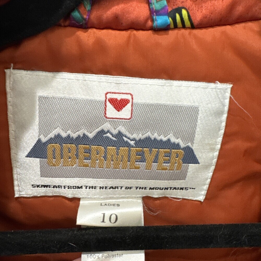 Vintage Obermeyer Women’s Ski Jacket Size 10 Medium Retro Winter Snowboard Coat - Picture 8 of 12